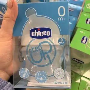 Chicco детская мини бутылочка для воды силиконовая пластиковая бутылка 150 мл Стандартный Калибр соска полипропилен материал