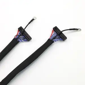 High Performance LVDS Tester LED 40 Pin to LCD 30 Pin Converter Cable LVDS Cable 8 mm for Monitor