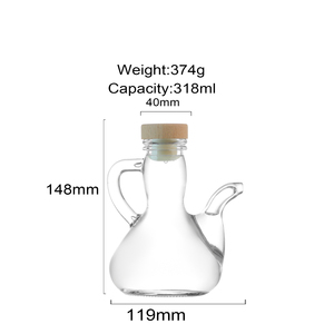 Bottiglia in Vetro per Olio d'Oliva e Salsa di Soia di Grado Alimentare OEM con Tappo in Sughero, Bottiglie per Confezionamento Olio <span class=keywords><strong>da</strong></span> Cucina - Product Image 3