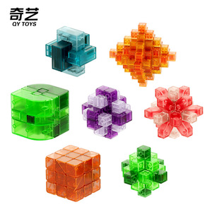 Qiyi Kongming Lock Glass Color 3x3 Puzzle Juguete para estimular el cerebro para edades de 8 a 13 años Unisex - Product Image 5