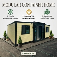 Bureau modulaire en conteneur de 20 pieds, préfabriqué et isolé, pour chantier de construction et studio de jardin