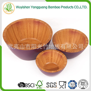 ชุดชามไม้ไผ่ งานธรรมชาติ สำหรับใช้ในครัวเรือน ขนาดกลาง ใหญ่ เล็ก - Product Image 5