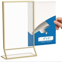 Présentoir de menu de restaurant en acrylique personnalisé, format A4/A5, avec bordure dorée, procédé de thermoformage, transparent et extractible – Direct Usine