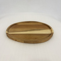 Nouveau plateau en bois rectangulaire ovale multifonction de conception européenne pour fruits, cuisine, aliments, desserts, collations, rangement domestique