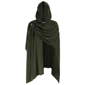 Capa con capucha de pana, disfraz medieval para cosplay, juego de rol de anime, para adultos, unisex - Product Image 2