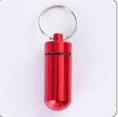 Wholesale Aluminum Alloy Medicine Bottle Sealed Pill Box Outdoor Emergency Medicine Cartridge Mini Keychain