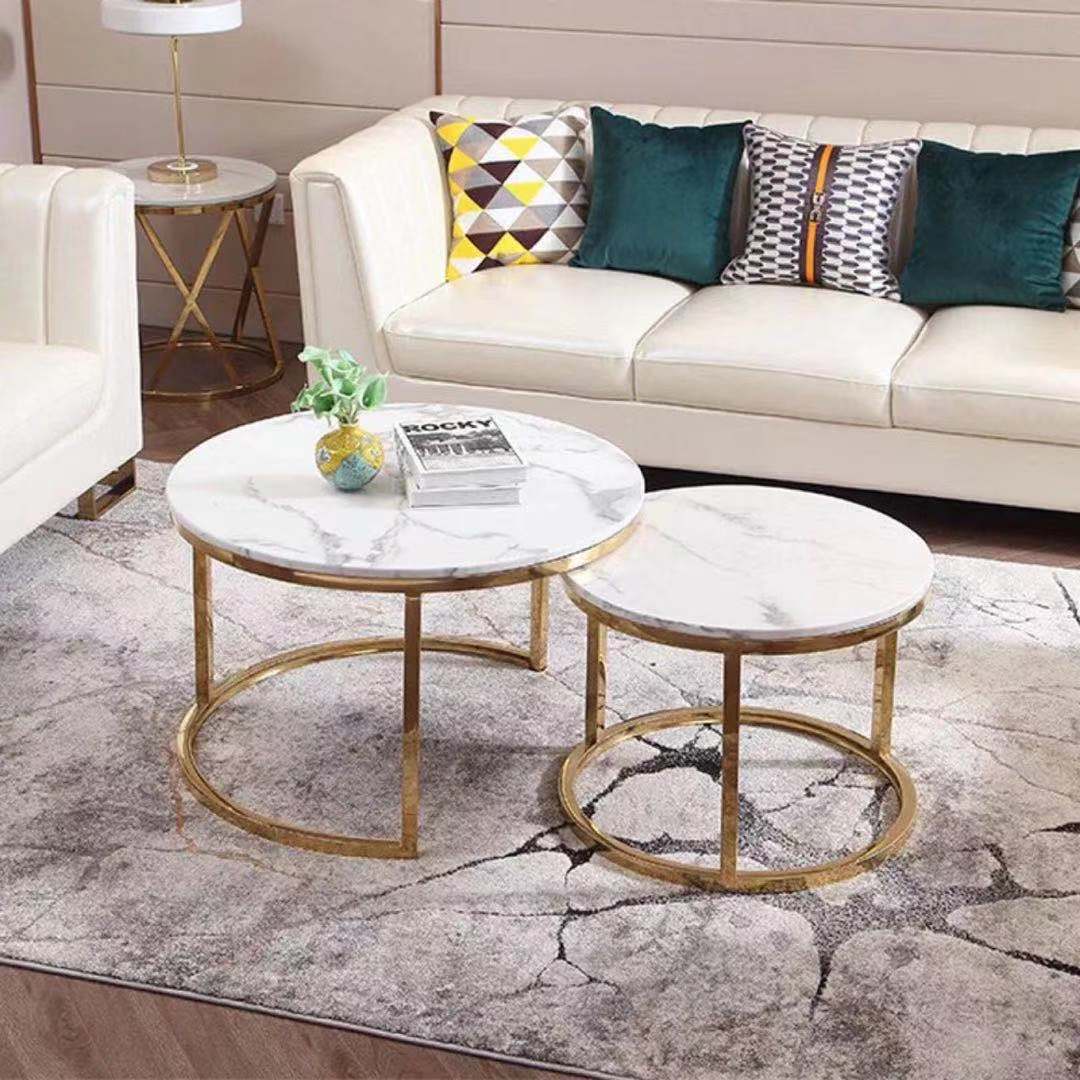 Table basse combinée taille Titanium medium blanc-8060