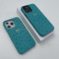 YUBO cuir autruche motif peau de vache coque de téléphone peinture à l'huile étui pour iPhone 13 Pro Max étui en cuir véritable