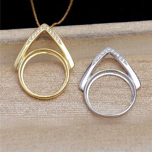 Support de pendentif en argent S925 en forme de coquille de cheval, 14,3 mm, composant de bijouterie pour accessoires DIY - Product Image 5