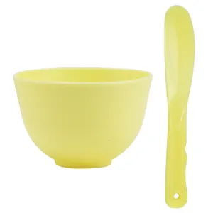 BPA Free 300ml Reusable Silicone Make Up Mask Mixing Bowl Set Silicone Mask Bowl Set With Scraper