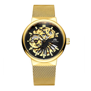<span class=keywords><strong>Montre</strong></span> mécanique Gutuo pour homme en acier inoxydable, bracelet maille milanaise, fond ajouré, à <span class=keywords><strong>remontage</strong></span> <span class=keywords><strong>manuel</strong></span>, cadran à aiguilles, modèle tendance et best-seller - Product Image 5