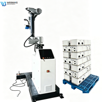 Palettiseur robotisé automatique, charge maximale 35 kg, hauteur de superposition 2400 mm, robot de palettisation automatique industriel pour entrepôt