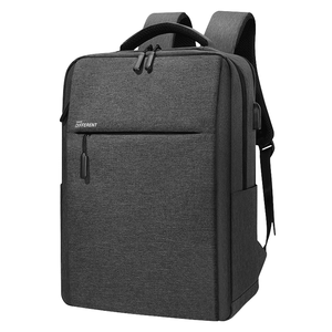 Sac à dos professionnel en cuir imperméable de 15,6 pouces avec fonction USB antivol, logo personnalisé, pour hommes/femmes, collège, lycée, sac à fermeture éclair - Product Image 2