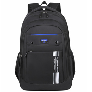 New Waterproof Junior High School Student Backpack Casual Sports Travel <b>Computer</b> <b>Bag</b> for Men Women Couples Made Oxford - Product Image 5