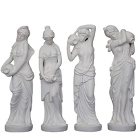 Sculpture italienne moderne pour la décoration extérieure de la maison, statue en béton de femme pour la décoration du jardin