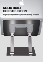 L301 Aluminium Alloy Zilveren Verstelbare Computerstandaard voor Laptop met 360° Draaibare Basis Ergonomische Opvouwbare Verhoger voor Bureau