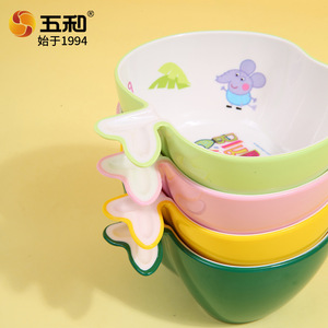 Wuhe Childrens Apple Shaped Bowl Cartoon Pattern Baby Food Bowl For Kids 0-12 Months - Product Image 3