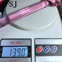 Dildo géant à double tête en verre borosilicate pour femmes, rose, écologique
