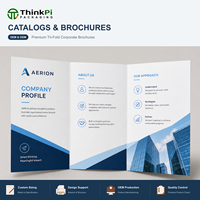 Brochures d'entreprise personnalisées imprimées, manuels de produits tri-pliés, catalogues et dépliants