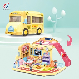 Chengji-Mini muebles <span class=keywords><strong>de</strong></span> plástico para niños, autobús escolar deslizante, deformación, Juguete musical, <span class=keywords><strong>casa</strong></span> <span class=keywords><strong>de</strong></span> <span class=keywords><strong>muñecas</strong></span> <span class=keywords><strong>con</strong></span> <span class=keywords><strong>muñecas</strong></span> - Product Image 2