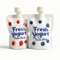Capuchon en plastique personnalisé pour sachet, emballage réutilisable, sachet à bec verseur avec capuchon pour jus, purée, liquide, emballage en plastique