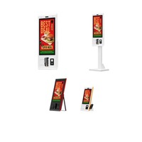 Kios Pemesanan Mandiri Ultra-Tipis 21,5 Inci Android untuk Food Court dengan SDK, Pembaca Kode QR & Barcode, Pencetakan Struk Cepat, dan Model Lantai