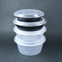 Rond 4800ml Transparent Jetable En Plastique Grand Récipient De Nourriture Boîte Grand Restaurant Cuisine Conteneur De Stockage