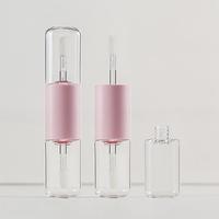 Rond 2 en 1 Conteneur de brillant à lèvres à double extrémité Maquillage cosmétique Tube de rouge à lèvres double face transparent Emballage Tube en plastique 6.6ml