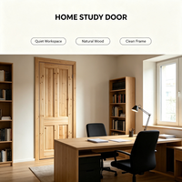 Warm Farmhouse Solid Fir Solid Wood Room Door Natural Fir Timber Door for Family Courtyard