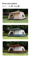 Grande tente de camping familiale pour 6-8 personnes, double couche, quatre saisons, imperméable, résistante au soleil, respirante, pour l'extérieur, nécessite un montage.