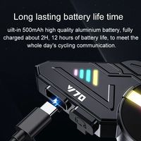Casque de moto Y70 en gros avec portée de 10 m, étanchéité IPX6, autonomie de 10 h, certifié CE/FCC, réponse automatique et son clair