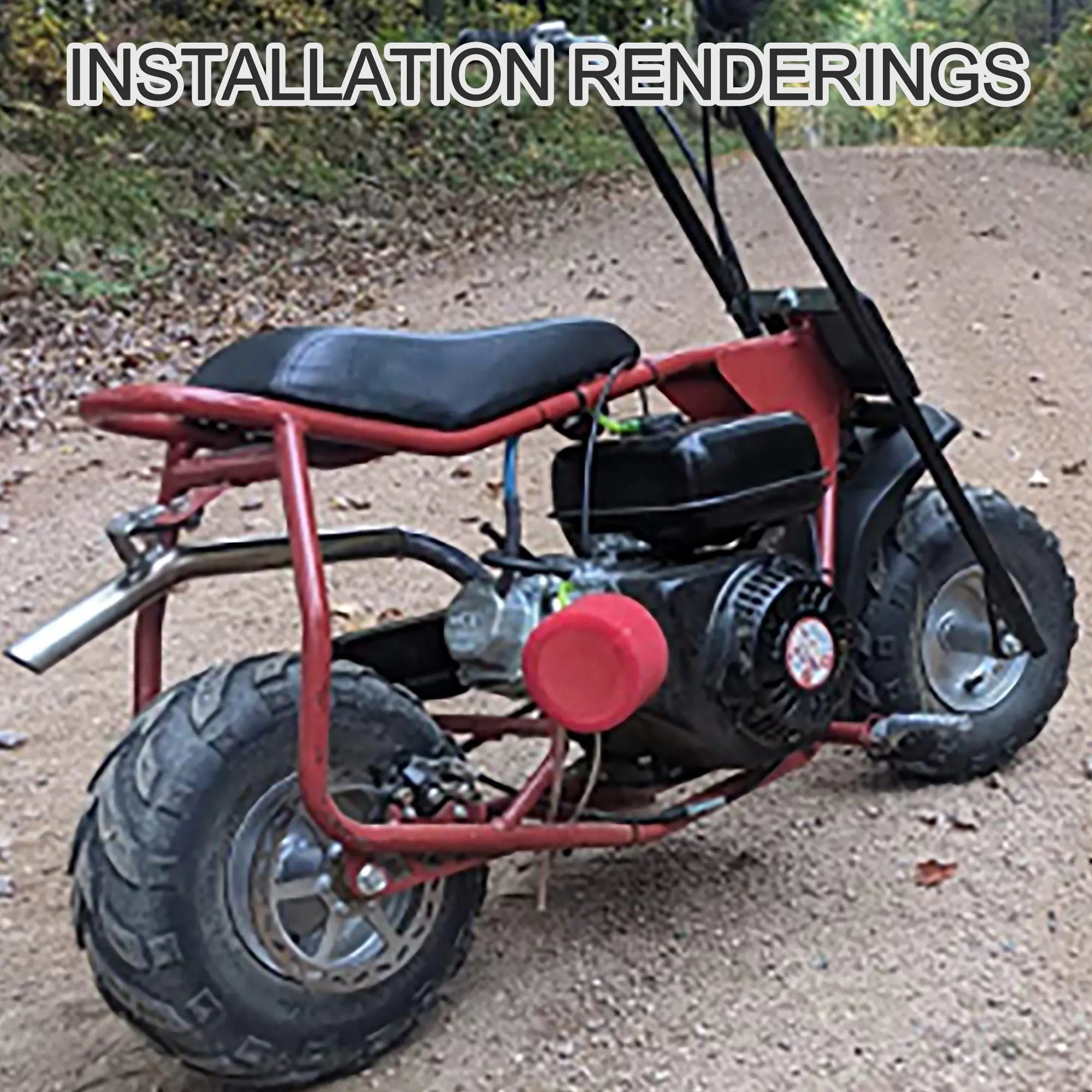 GOOFIT 38mm gebogener Winkel Schaumstoff-Luftfilter-Pod Ersatz für Motorrad PIT Quad Dirt Bike ATV Buggy Go Kart