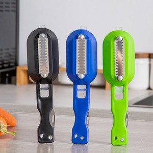 Removedor de Escamas de Pescado de Plástico Ecológico y Rápido - Herramienta para Mariscos de Diseño Seguro para Lavavajillas, para Raspar, Desescamar y Pelar - Product Image 5
