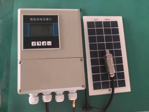 Débitmètre électromagnétique de type split avec écran LCD, panneau solaire en option, mesure du débit de liquides industriels, OEM disponible - Product Image 1