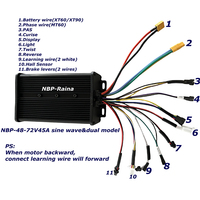Kit de Moteur de Vélo Électrique pour E-bike avec Contrôleur 52V 2000W 45A, Carte NFC M8 et Accélérateur SURRON, compatible avec roues 27.5" et 29" (Stock UK)