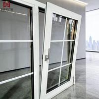 Ventana de Triple Vidrio Aislante para Clima Frío Extremo, Marco Delgado de UPVC, Ventana Abatible Horizontal