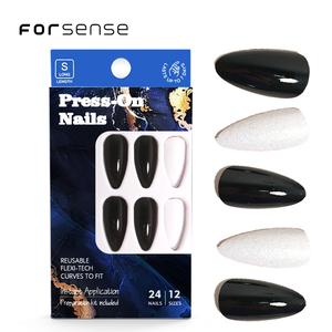 24 pièces de <span class=keywords><strong>faux</strong></span> <span class=keywords><strong>ongles</strong></span> courts en amande de haute qualité, vente en gros, <span class=keywords><strong>ongles</strong></span> pressés, mode féminine, ensemble de <span class=keywords><strong>faux</strong></span> <span class=keywords><strong>ongles</strong></span> roses, styles d'<span class=keywords><strong>ongles</strong></span> <span class=keywords><strong>fantaisie</strong></span> pour femmes - Product Image 3