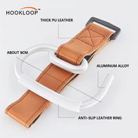 Nouveau Design Marron Stable Haute Charge Portant Marron En Alliage D'aluminium Petit Poussette Crochet Buggy Clip Shopping Crochets pour Landaus