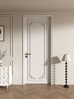 Porte en bois composite moderne de Chine, design intérieur, haute qualité, finition laquée, porte en bois massif