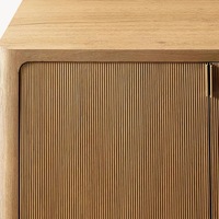 Moderner Langlebiger Massivholz Wohnzimmer TV-Schrank mit 4 Türen Flachbildschirm-Design