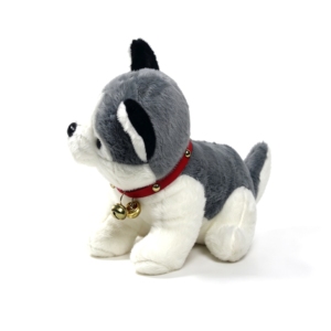 Adorable peluche Husky en tissu doux de haute qualité, adorable <span class=keywords><strong>chien</strong></span> de dessin animé en peluche avec clochette pour les amoureux des animaux, décoration de canapé - Product Image 3