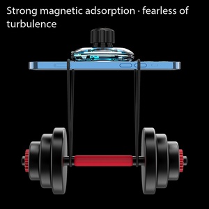 Soporte Magnético para Coche con <span class=keywords><strong>Cargador</strong></span> Inalámbrico de 15W, de ABS para Rejilla de Ventilación, con Luz Ambiental, para Todos los Teléfonos - Product Image 4