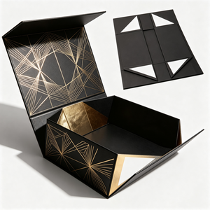 Cajas Rígidas con Impresión a Cuatro Colores, Logotipo Personalizado para Caja de Regalo, Asa de Papel de Aluminio, Cierre Magnético, Cartón Corrugado Kraft - Product Image 5