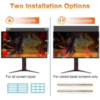 Filtre de confidentialité anti-lumière bleue, anti-rayures, amovible, anti-espion à double sens pour moniteur de bureau AOC 24,5 pouces 16:9