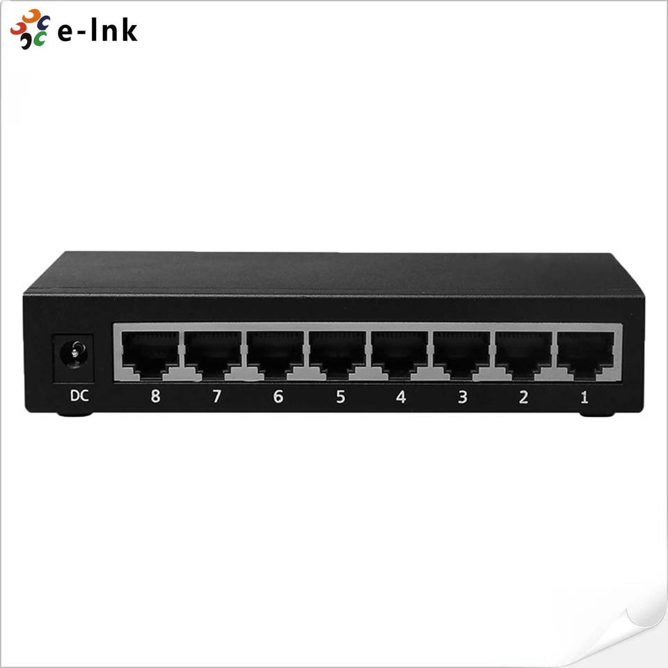 Unmanaged 8 Port 10/100/1000Mbps Ethernet Switch for Networking