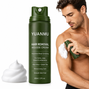 Crème <span class=keywords><strong>Mousse</strong></span> <span class=keywords><strong>Dépilatoire</strong></span> Hydratante à Base de Plantes pour Hommes, Marque Blanche, pour Peaux Sensibles Visage, Corps, Aisselles, Jambes - Product Image 1