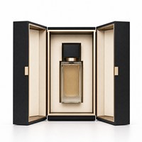 Boîte télescopique pour parfum avec plateau intérieur et texture lin pour emballage de parfum – Offre de conception