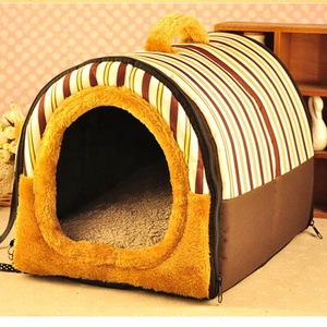 Suministros de lujo al por mayor de alto estándar personalizado Casa de mascotas almohadilla cálida acogedora redonda Natural corta Casa de mascotas de felpa para gatos y perros - Product Image 3