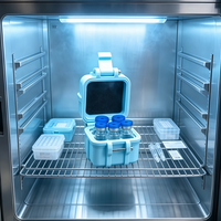 Caja de viales de plástico compuesto de alta calidad de 3 ml con 4 ranuras, paquete suelto OEM, adecuada para refrigeración de laboratorio y embalaje de marca