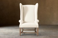 Fauteuil moderne de taille personnalisable, fabriqué à la main avec un cadre en bois massif, fauteuil de salon
